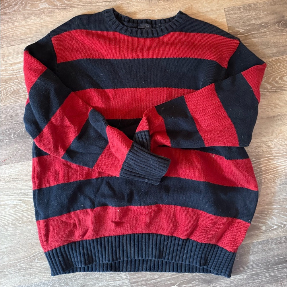 Brandy Melville blue and red striped sweater